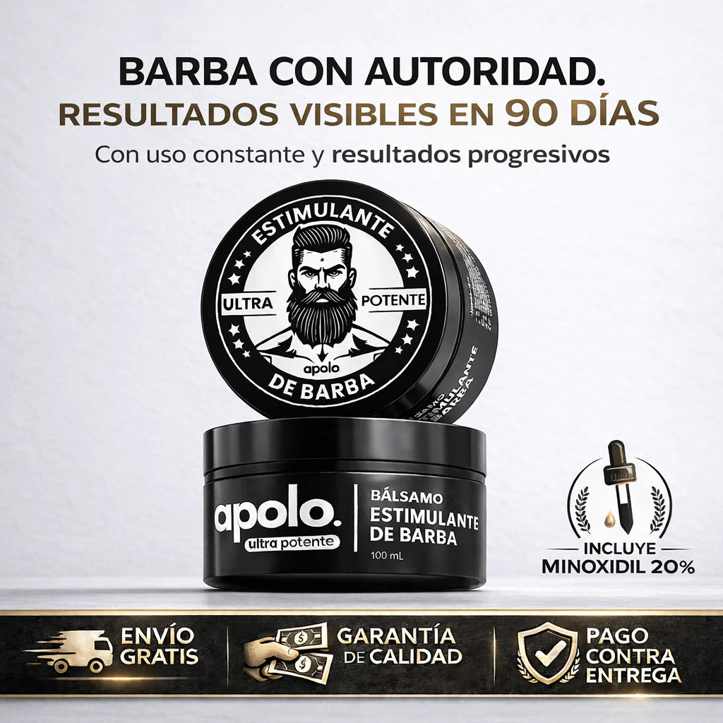Estimulante de Barba Apolo Ultra Potente 100ml | Más Crecimiento y Densidad VIEJO VIEJO VIEJO