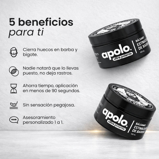 Estimulante de Barba Apolo Ultra Potente 100ml | Más Crecimiento y Densidad VIEJO VIEJO VIEJO