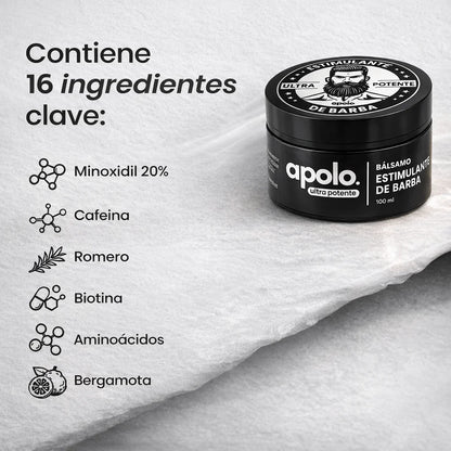 Estimulante de Barba Apolo Ultra Potente 100ml | Más Crecimiento y Densidad VIEJO VIEJO VIEJO