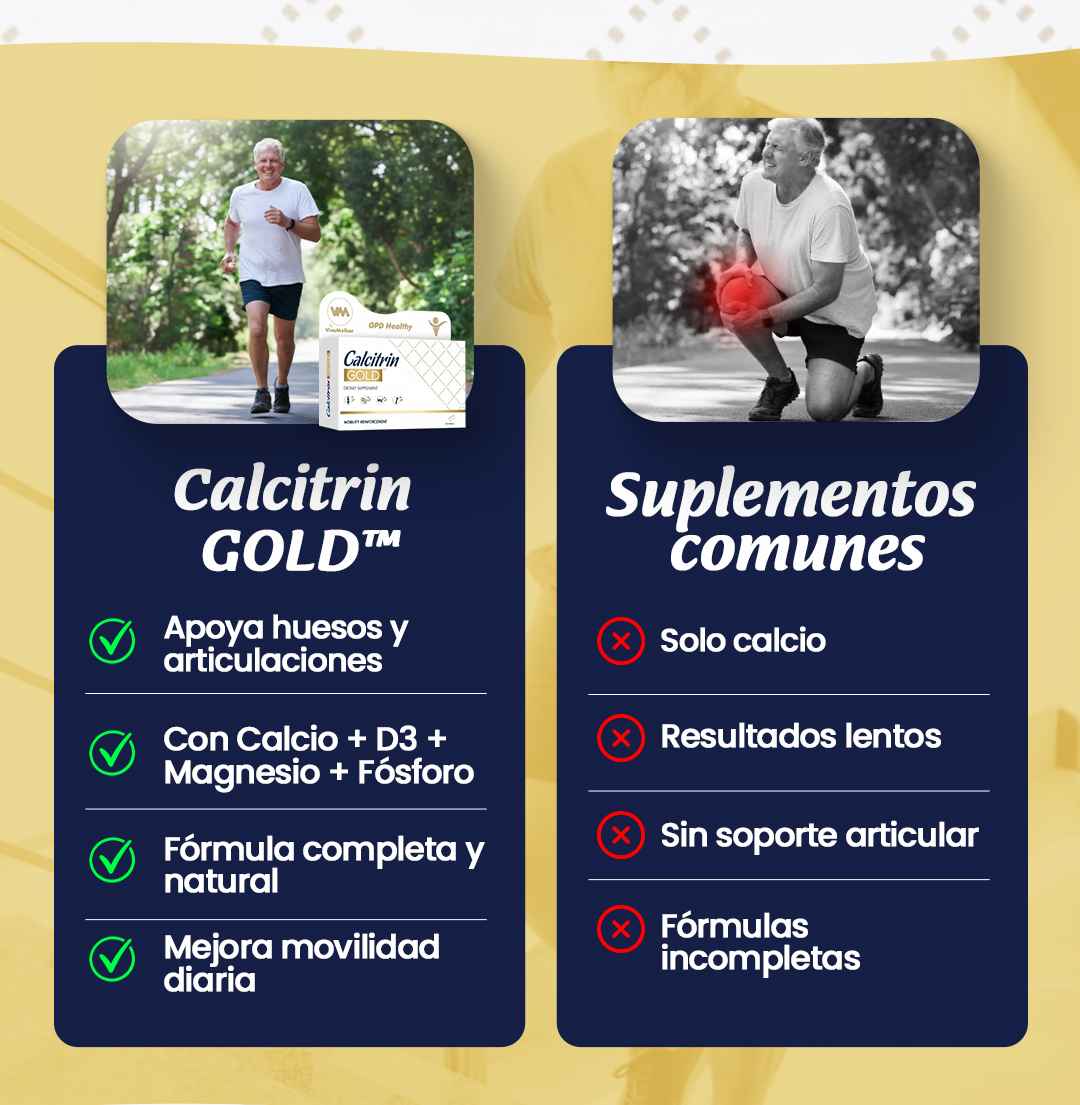 🦴✨Calcitrin Gold | Fortalece Tus Huesos y Articulaciones para Volver a Moverte Sin Límites🦴✨