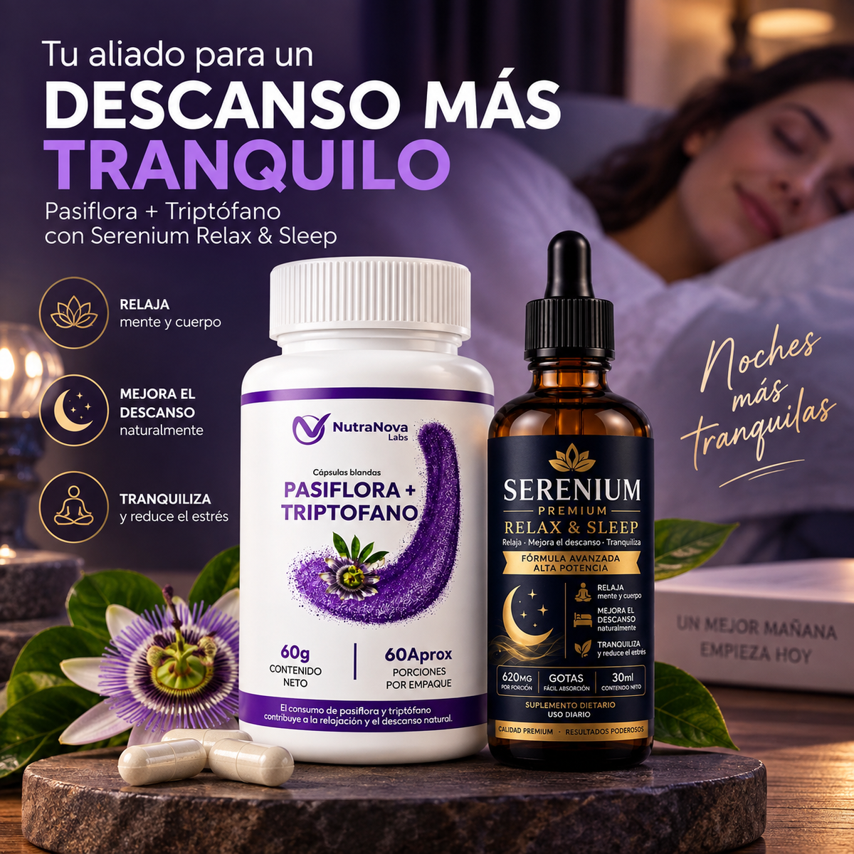 CAPSULAS TRIPTOFANO CALMANTE +OBSEQUIO
