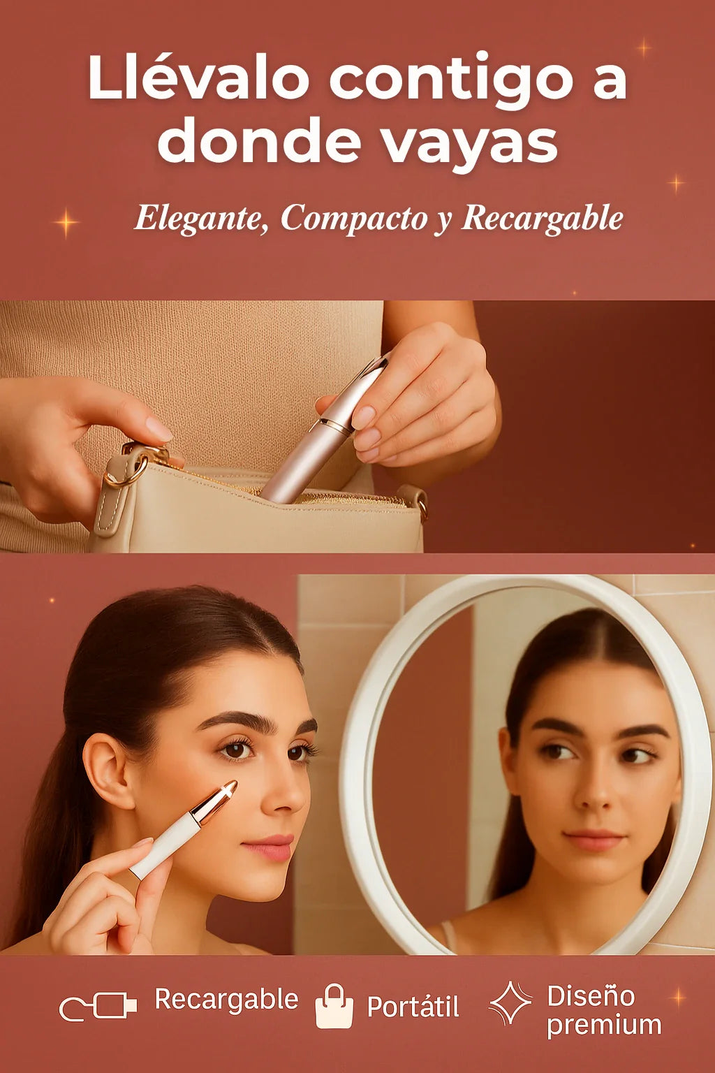 Depilador Facial de Precisión 2 en 1 – Piel Suave al Instante