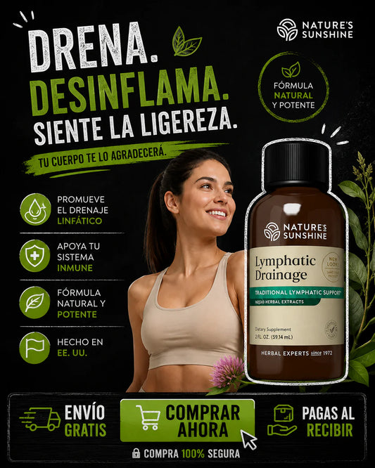 🌿 Nature’s Sunshine Drenaje Linfático Herbal Líquido 🌿