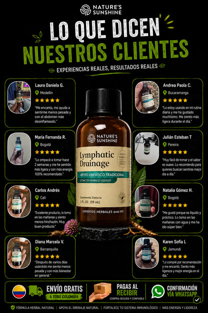 🌿 Nature’s Sunshine Drenaje Linfático Herbal Líquido 🌿