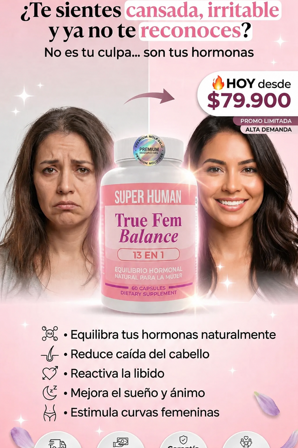 ✨ Vuelve a Sentirte Tú Misma: Apoya Tu Equilibrio Hormonal De Forma Natural Con True Fem 🌸